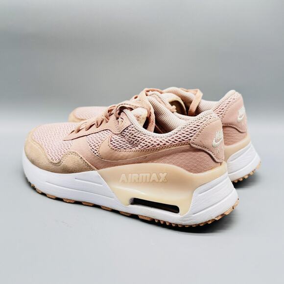 Nike Shoes Womens 7.5 Pink Beige Air Max Mesh Low Top Athletic Running Sneakers - Picture 4 of 10